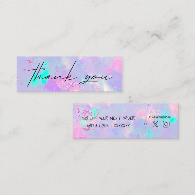 purple opal gemstone discount card (Front/Back)