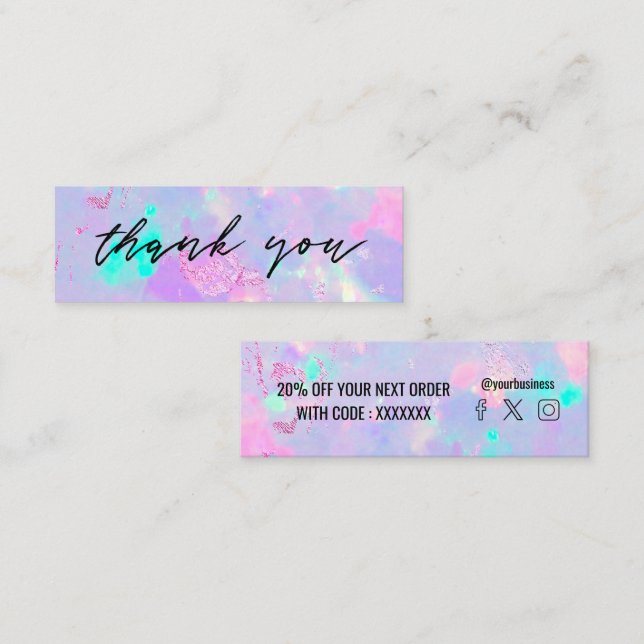 purple opal gemstone discount card (Front/Back)