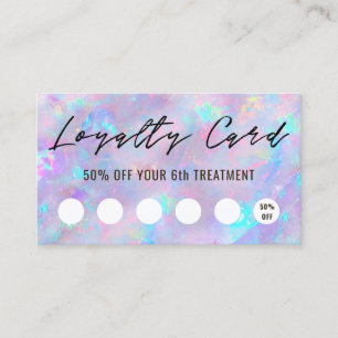 purple opal inspired texture loyalty card