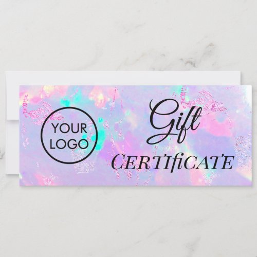 purple opal logo gift certificate