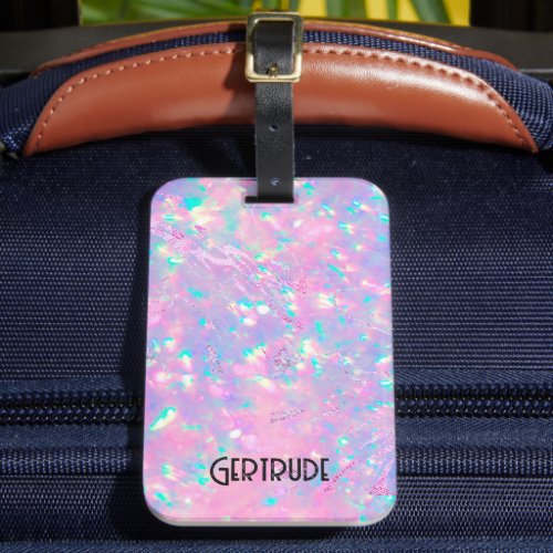 purple opal  luggage tag