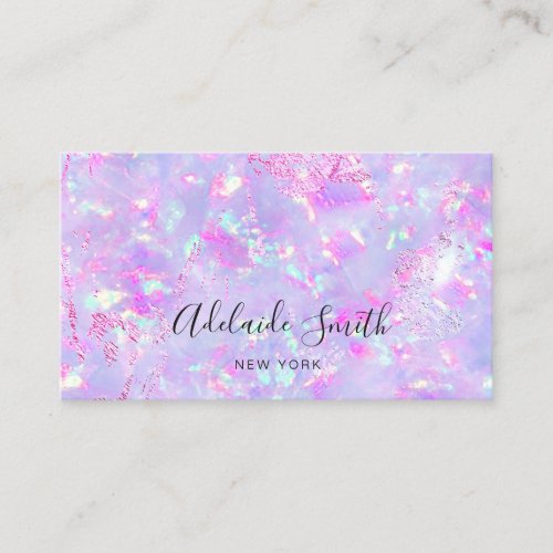 purple opal mineral business card