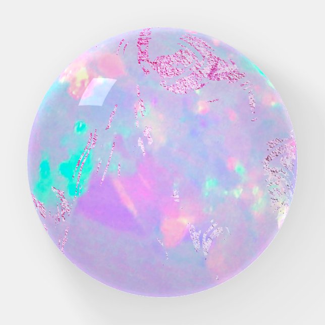purple opal mineral stone photo paperweight (Front)