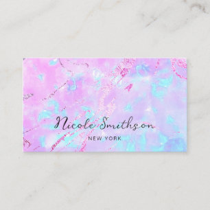 purple opal stone business card