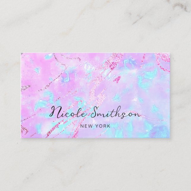 purple opal stone business card (Front)
