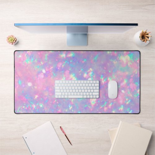 purple opal stone photo desk mat