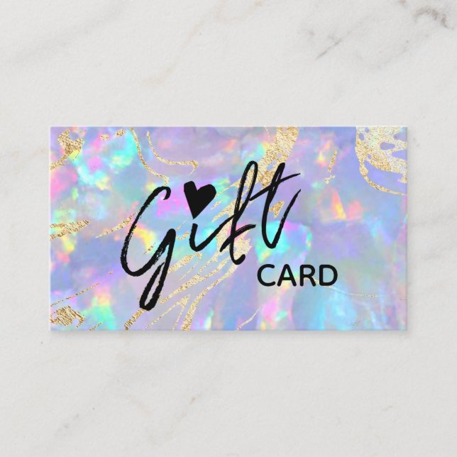 purple opal texture gift certificate (Front)