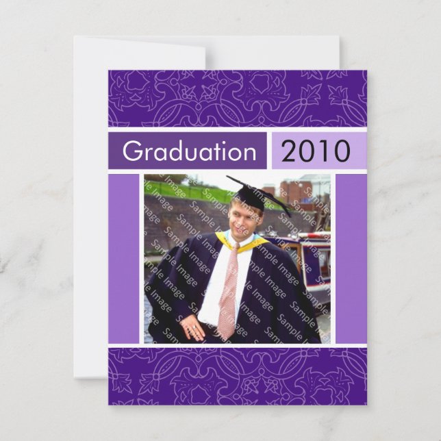 Purple Open House Party Graduation Invitations (Front)