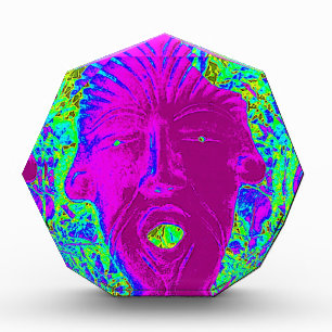 purple open mouth mask award