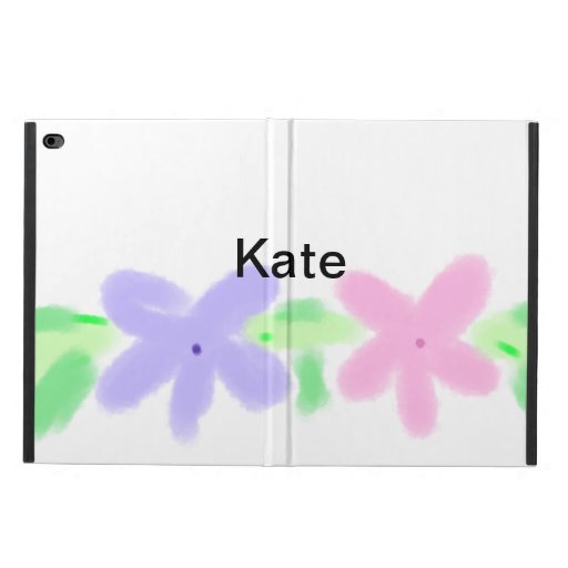 Purple orange abst floral watercolor add name text powis iPad air 2 case