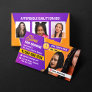 Purple & Orange African Hair Braiding Beauty Salon Business Card