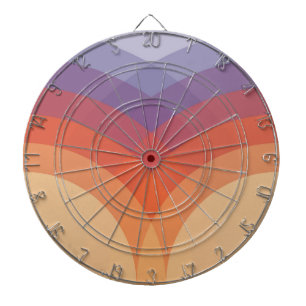 Purple, orange and blue colorful pastel arches dart board