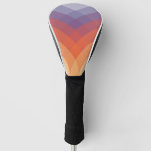 Purple, orange and blue colorful pastel arches golf head cover