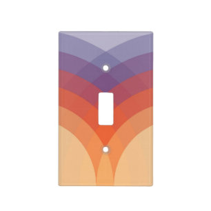 Purple, orange and blue colorful pastel arches light switch cover