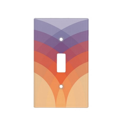 Purple orange and blue colorful pastel arches light switch cover