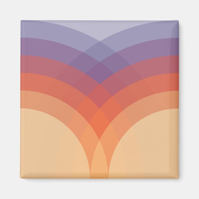Purple, orange and blue colorful pastel arches magnet (Front)