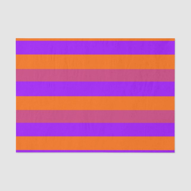 Purple, Orange and Pink  Stripes Tissue Paper (Front)