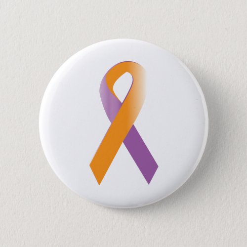 Purple  Orange Awareness Ribbon Button