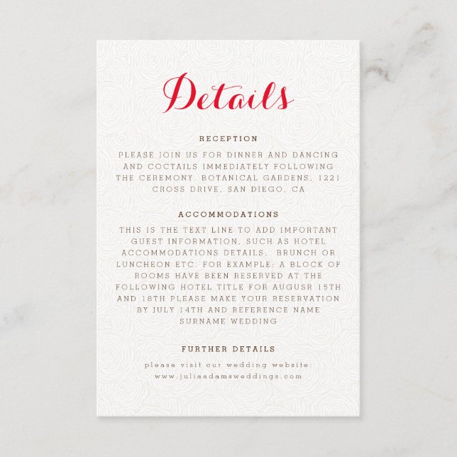 Purple Orange Boho Wildflower Foliage Wedding Enclosure Card (Front)