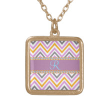 Purple Orange Diamond Chevron