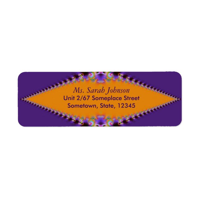 Purple Orange : Fractal Lace : Label (Front)