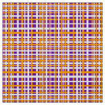 Purple &amp; Orange Interlocking Stripes Fabric