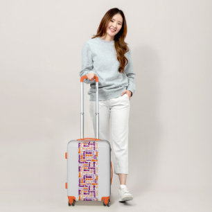 Purple Orange Multilingual Thank You Word Cloud Luggage