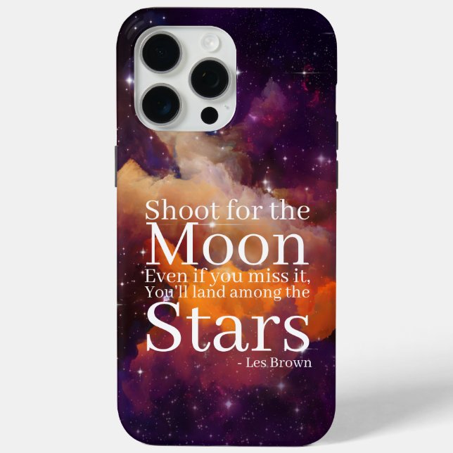 Purple Orange Nebula Inspirational Quote Case-Mate iPhone Case (Back)