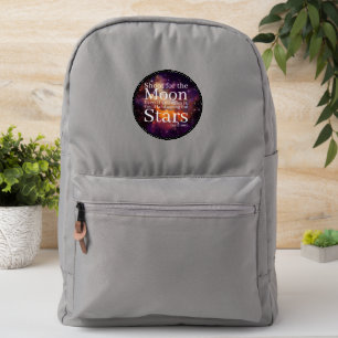 Purple Orange Nebula Inspirational Quote Patch