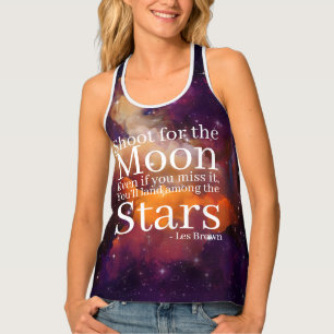 Purple Orange Nebula Inspirational Quote Tank Top
