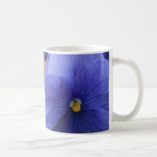 Purple & Orange Pansies w/ Green Floral Photo 4810 Coffee Mug
