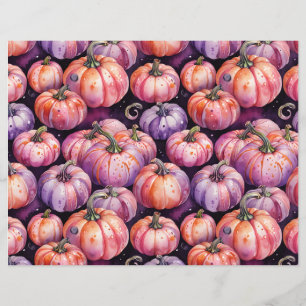 Purple & Orange Pumpkin Patch Pattern