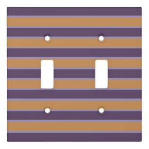 Purple Orange Stripes Light Switch Cover
