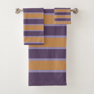 Purple Orange Stripes Pattern