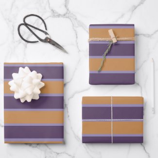 Purple Orange Stripes Pattern