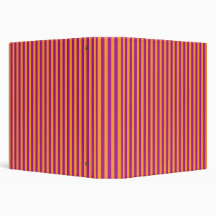 Purple Orange Stripes Seamless Pattern 3 Ring Binder