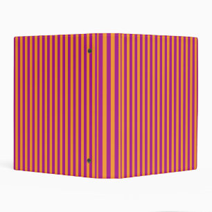 Purple Orange Stripes Seamless Pattern Mini Binder