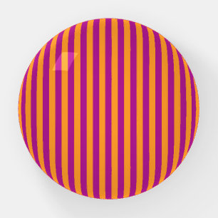Purple Orange Stripes Seamless Pattern Paperweight