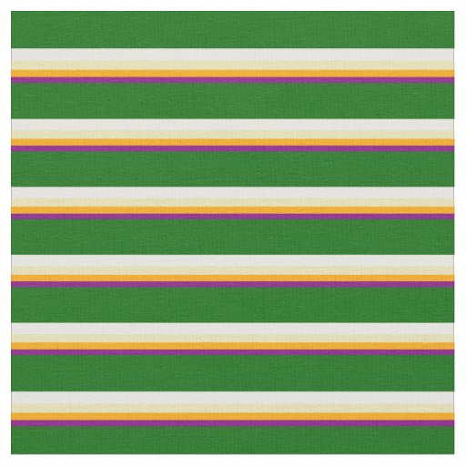 Purple, Orange, Tan, White, and Dark Green Lines Fabric