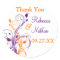 Purple Orange White Floral 1.5" Wedding Sticker 6
