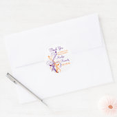 Purple Orange White Floral Bridal Shower Sticker (Envelope)