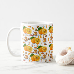 Purple Oranges Cake Car Fairy Happy Birthday Mug
