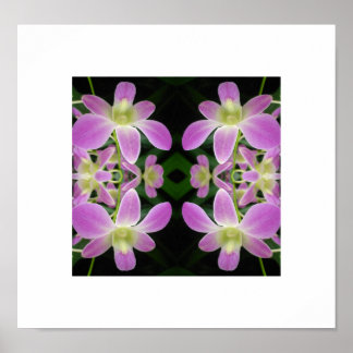 Purple Orchid Abstract Poster