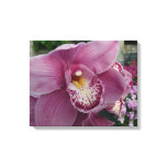 Purple Orchid and Garden Colorful Botanical Canvas Print
