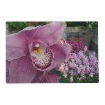 Purple Orchid and Garden Colorful Botanical Placemat