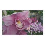 Purple Orchid and Garden Colorful Botanical Rectangular Sticker