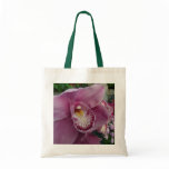 Purple Orchid and Garden Colorful Botanical Tote Bag