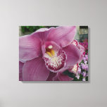 Purple Orchid and Garden Colorful Floral Canvas Print
