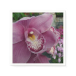 Purple Orchid and Garden Colorful Floral Napkins