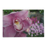Purple Orchid and Garden Colorful Floral Placemat